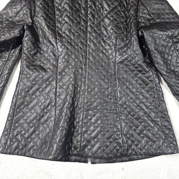Vericci Genuine Leather Full Zip Leather Women's Jacket Black Size XL - Picture 13 of 16